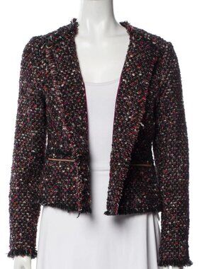 Ted Baker Wool Black & Pink Tweed Jacket